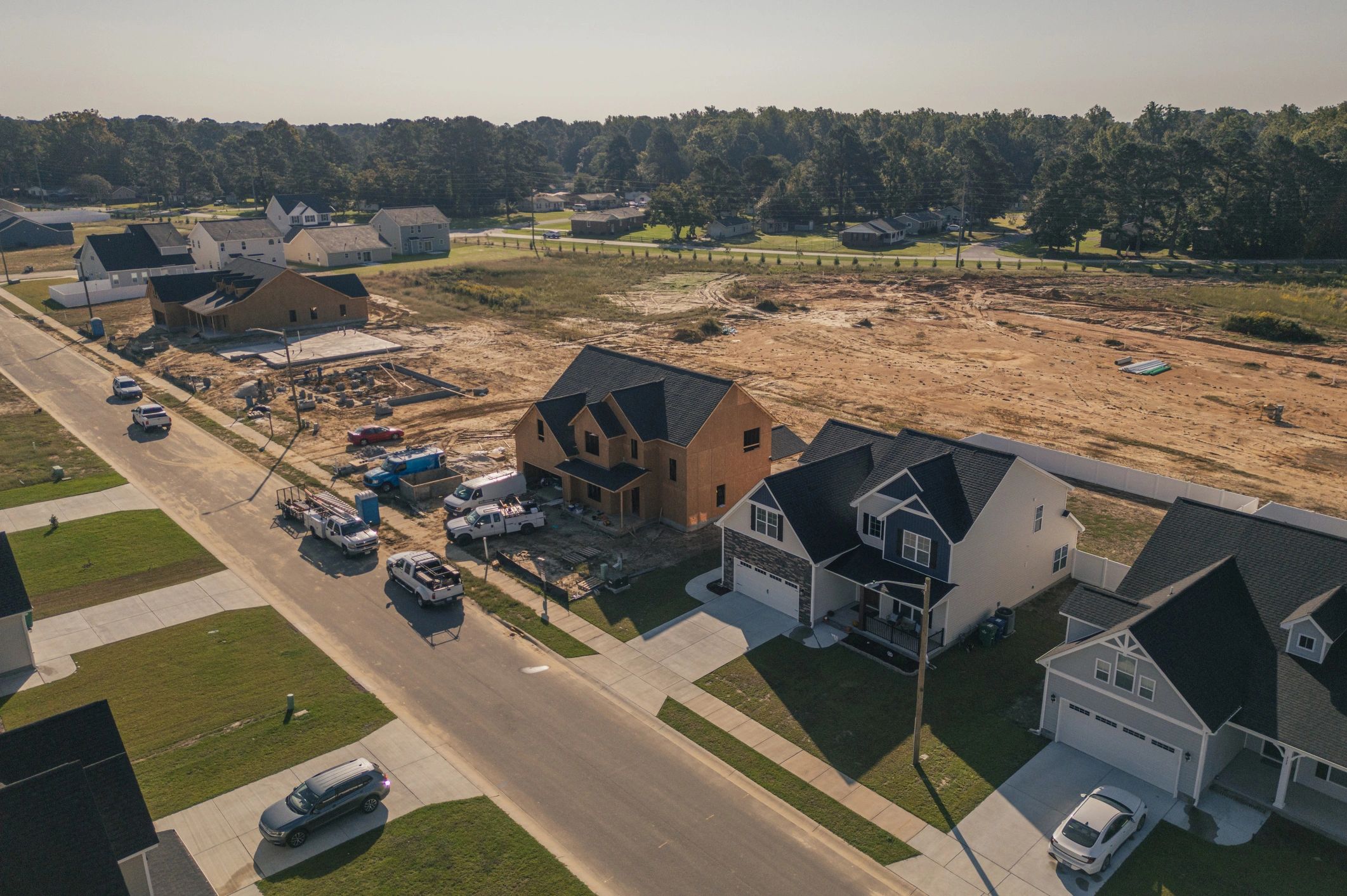 New construction neighborhood in progress