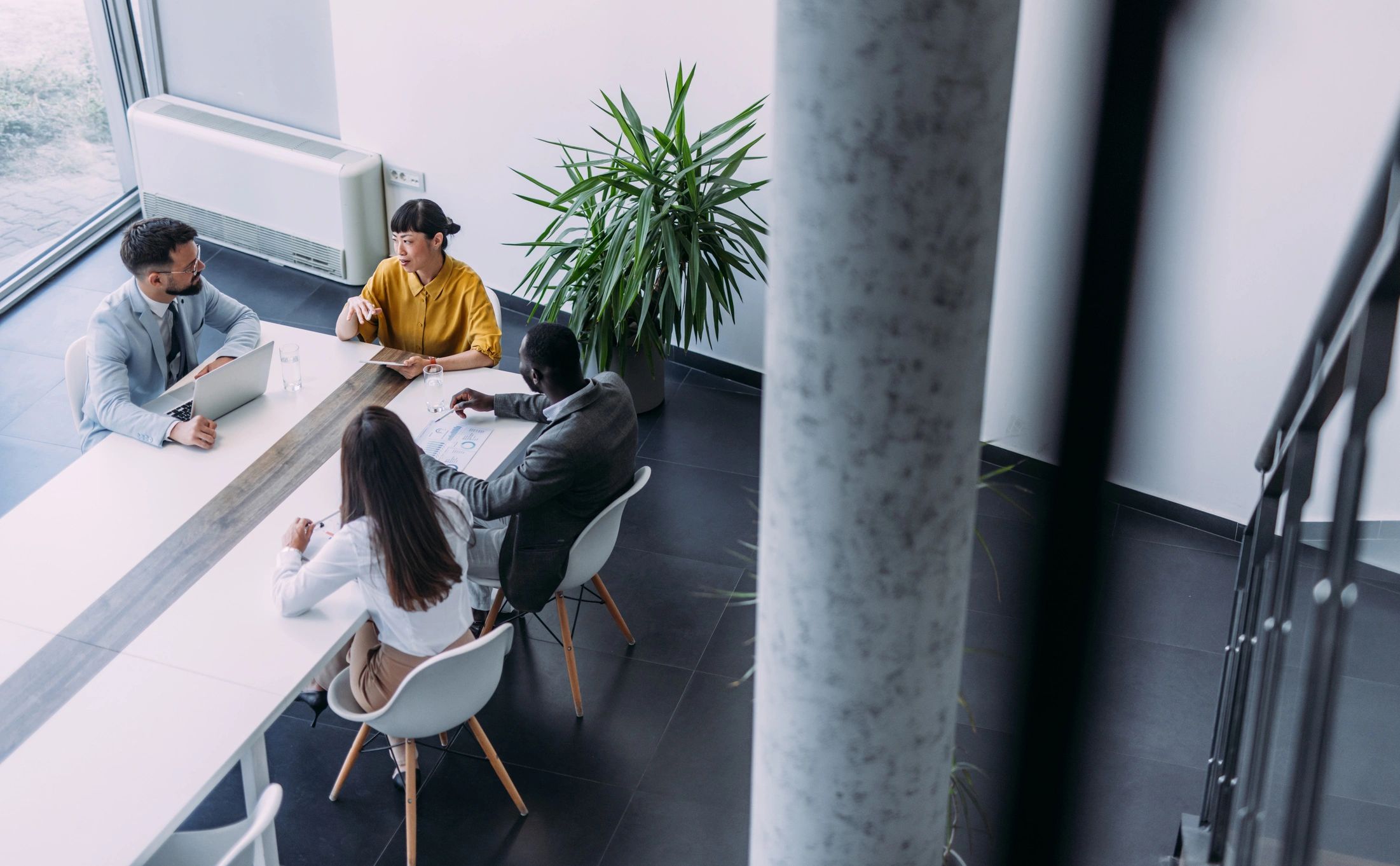 Business team in a collaborative financial meeting